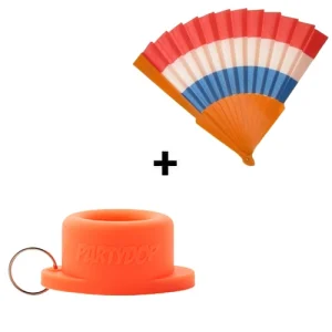 Festival Handfächer Holland + Oranje Partykappe