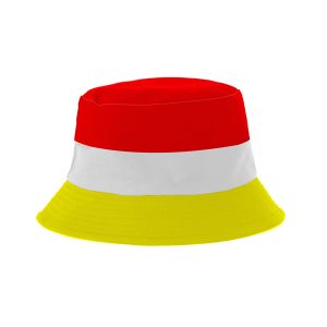 Reversible bucket hat Oeteldonk rood/wit/geel