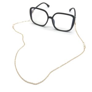 Brillenkoord goud-witte parels