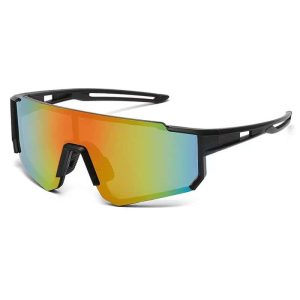 Black Sports Sunglasses – Blue/Yellow Glass