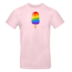 Pride T-shirt rainbow ice cream – Pink