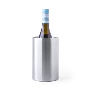 Stainless steel bottle cooler silver