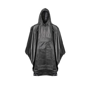 Luxuriöser Regenponcho Schwarz
