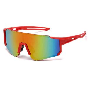 Red Sports Sunglasses – Blue/Yellow Lens