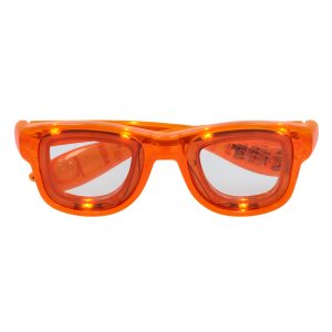 LED party glasses orange – Festival glasses with 3 light modes