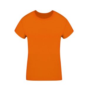 T-shirt orange femme à col rond – 160 g/m²