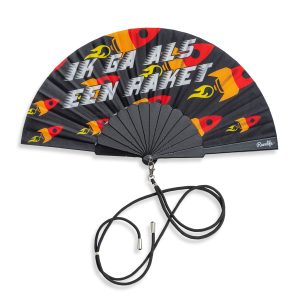 Ravelife – Festival Neck Fan – Hand Fan with Cord – I’m Going Like a Rocket