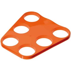 Kunststofftablett für 6 Tassen Orange