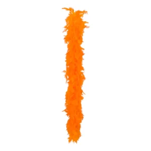 Boa à plumes orange – 180 cm