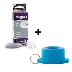 Pluggerz Ohrstöpsel + Partydop blau