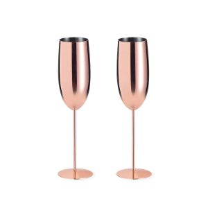 Set champagneglazen – Rose goud
