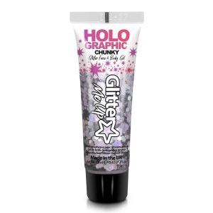Gel Pailleté Holographique Chunky Visage & Corps – Intergalactique