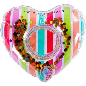 Porte-gobelet flottant cœur à paillettes