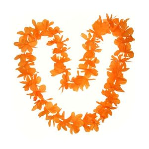 Hawaii bloemenkrans oranje