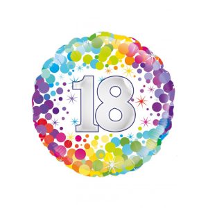 Folieballon confetti 18 jaar