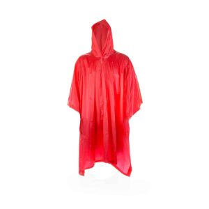 Poncho de pluie réutilisable pour adultes rouge