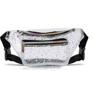 Bauchtasche Sternchen transparent/silber