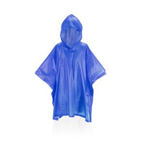 Kinderregenponcho blauw