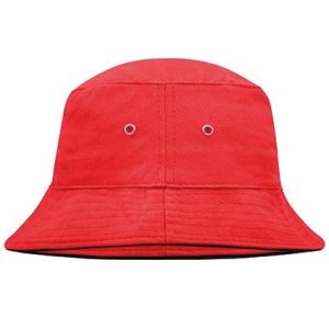 Chapeau de pêcheur rouge avec noir