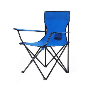 Campfest camping chair with cup holder blue