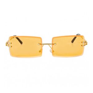 Rechteckige Sonnenbrille orange