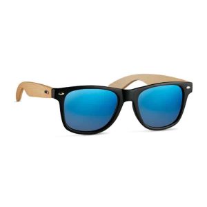 Sonnenbrille Bambus Blau