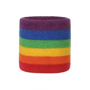 Schweißband Polyester Pride Regenbogen 2 Stück