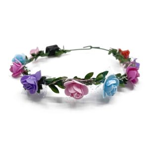 LED Haarband Blumen Multicolor