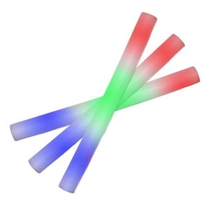 Bâtons en mousse LED multicolores – 10 pièces