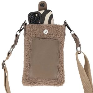 Teddy phone pouch taupe