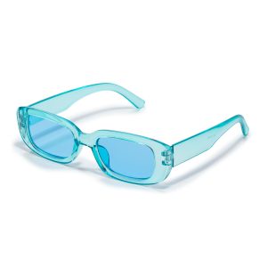 Partybril classic dik montuur – transparant blauw