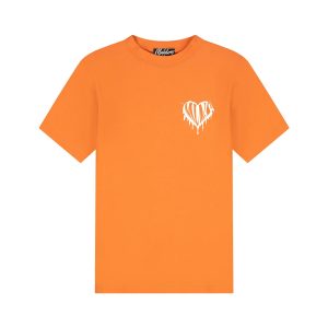 Malelions Men Dripped Heart T-Shirt – Oranje