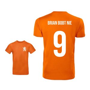 Unisex oranje T-shirt – Brian bobt nie
