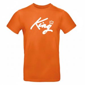 Unisex oranje T-shirt – King