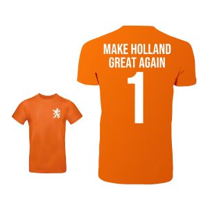 Unisex oranje T-shirt – Make Holland Great Again