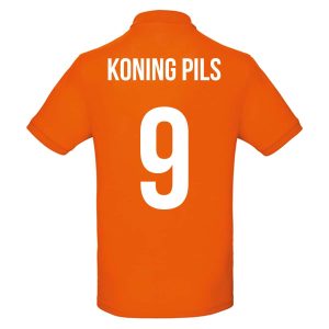 Unisex oranje polo – Koning Pils