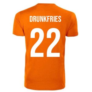 Unisex-Orangefarbenes T-Shirt | Drunkfries