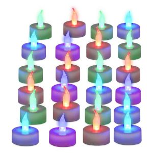 LED theelichtjes 24 stuks – multicolor