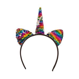 Unicorn haarband pailletten Pride regenboog