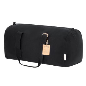 Sports bag recycled cotton 32 liters black