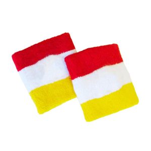 Sweatband Oeteldonk red/white/yellow 2 pieces