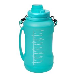 Duradis – Extra große Silikon-Wasserflasche 2000 ml – Türkis