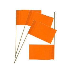 Orange Waving Flags 50 Pieces