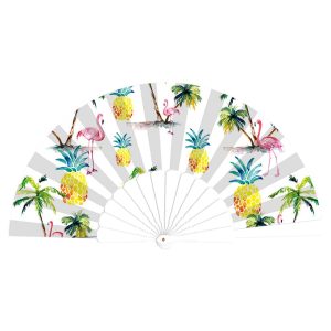 Deluxe Festival-Handfächer Flamingo Beach