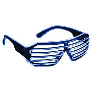 LED shutter bril blauw