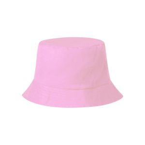 Bucket hat katoen roze