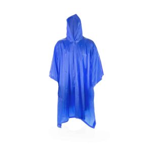 Herbruikbare regenponcho volwassenen blauw