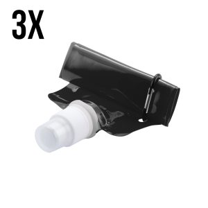 Waterzak met karabijnhaak – Zwart – 3 Stuks