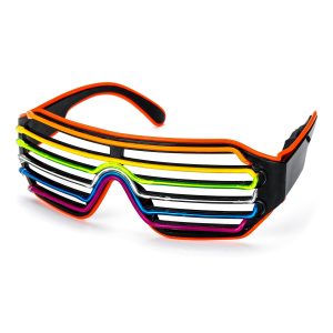 LED Shutter Glasses Pride Rainbow