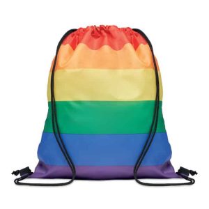 Sac à dos avec cordon RPET Pride arc-en-ciel